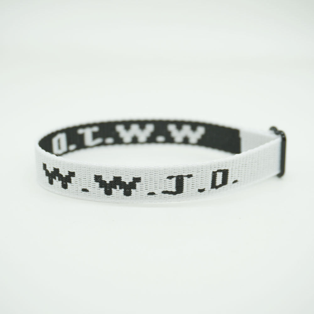 Alphabet Jacquard Printed Wrist Strap Bracelet Strap Unisex WWJD Bracelet Adjustable Bracelet