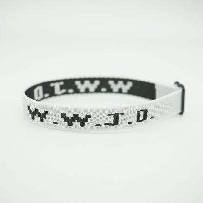 Alphabet Jacquard Printed Wrist Strap Bracelet Strap Unisex WWJD Bracelet Adjustable Bracelet