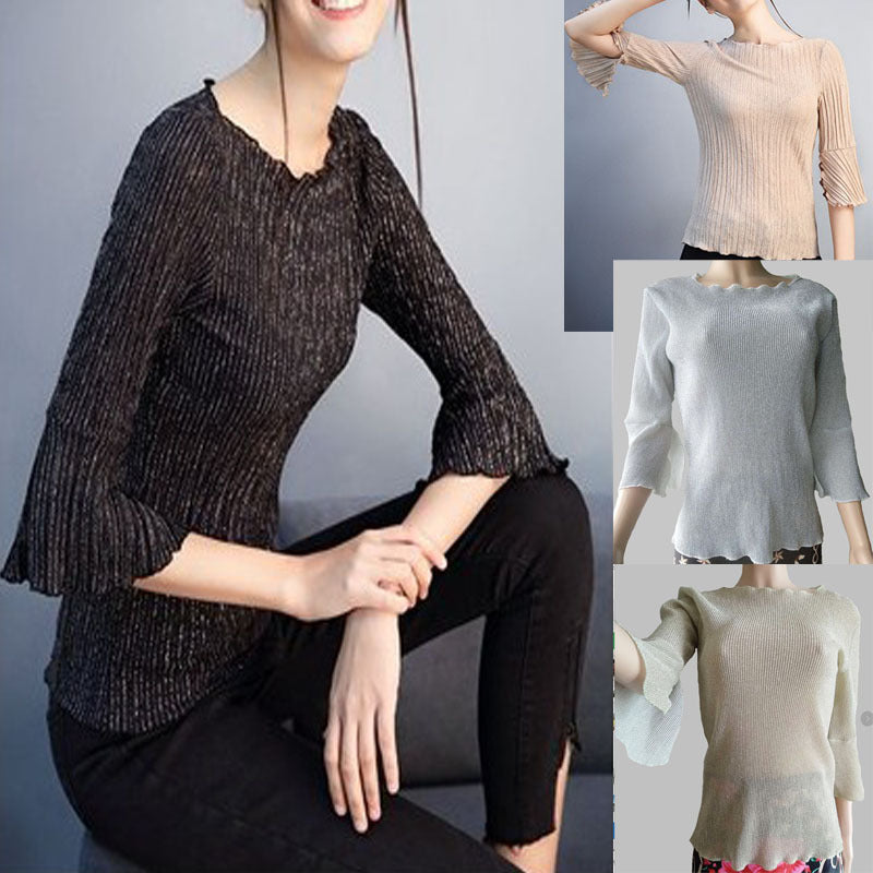 Middle sleeve bottoming shirt
