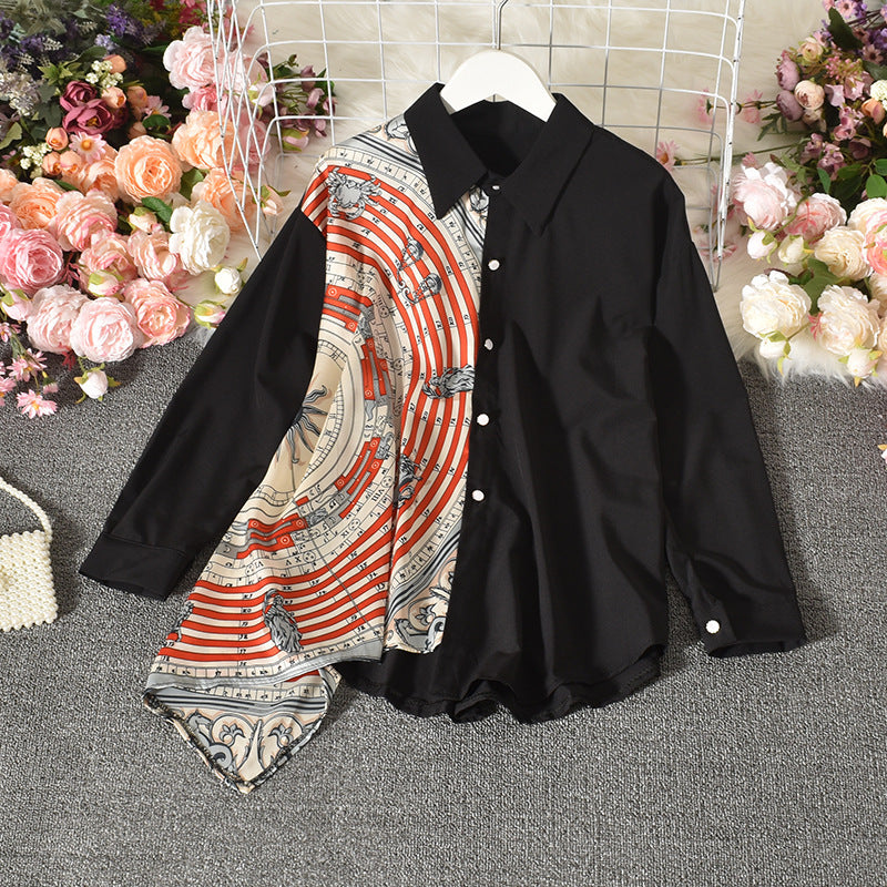 Irregular loose medium length shirt