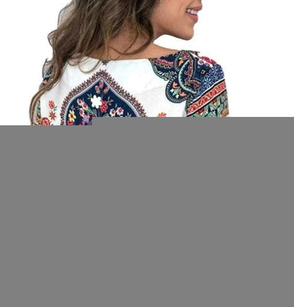 Round Neck Lantern Sleeve Shirt