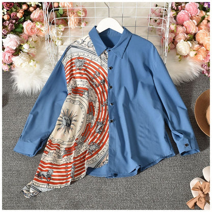 Irregular loose medium length shirt