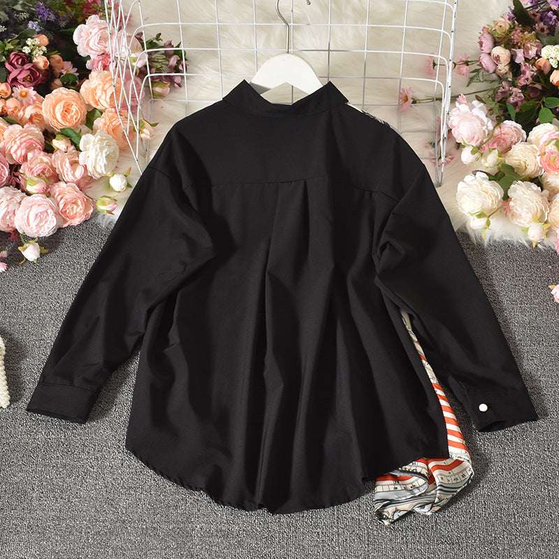 Irregular loose medium length shirt