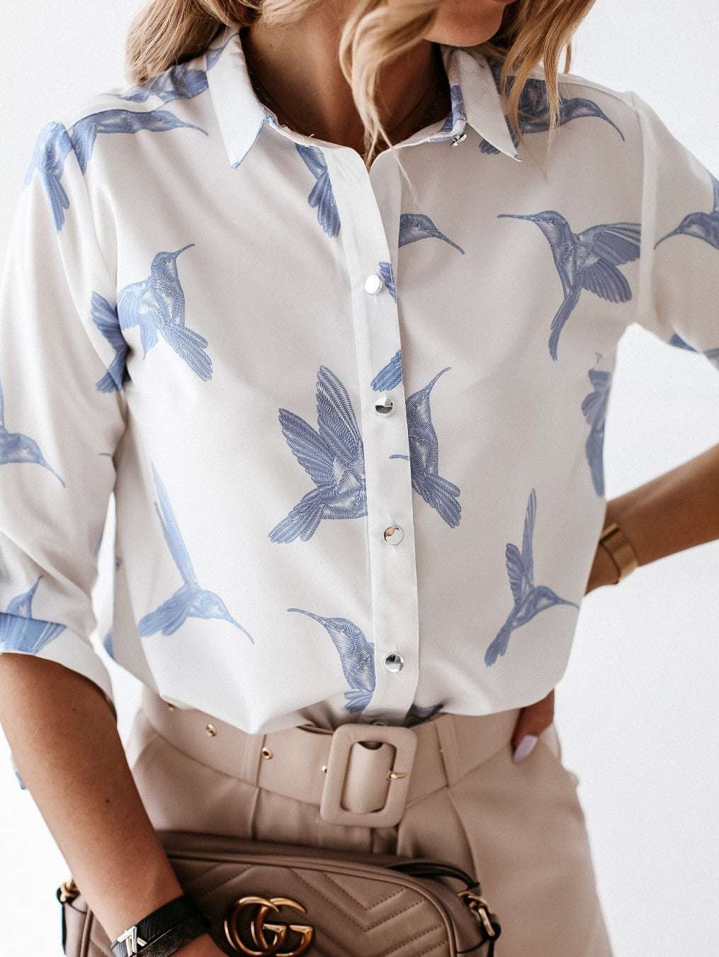 Long sleeve printed shirt