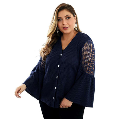 Women's solid color sweater shirt