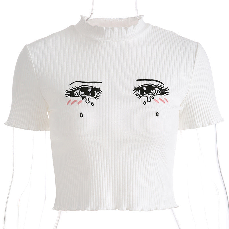 Embroidered short sleeve t-shirt