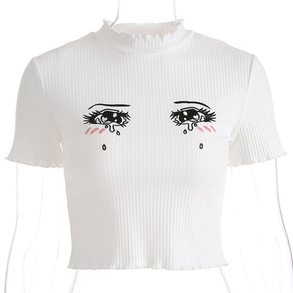 Embroidered short sleeve t-shirt