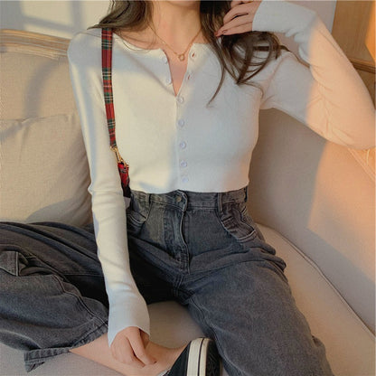 V-neck sweater bottoming shirt
