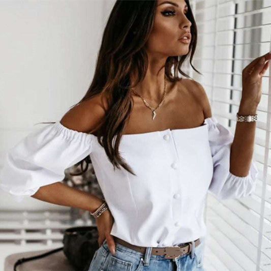Top lantern lantern sleeve shirt