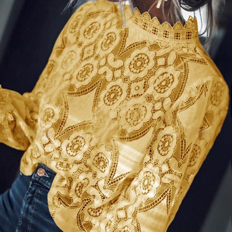 Lace long sleeve shirt