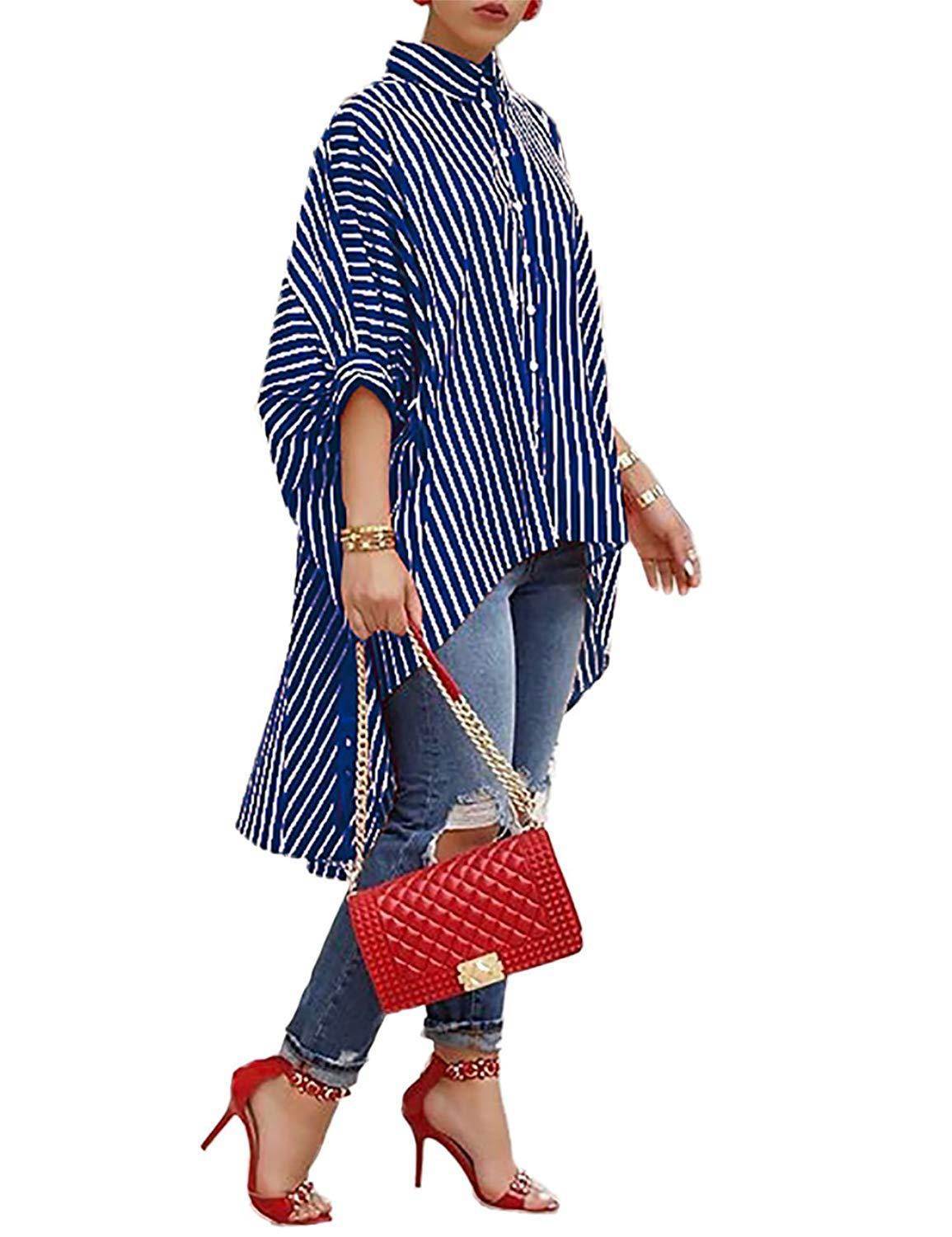 Striped loose skirt shirt