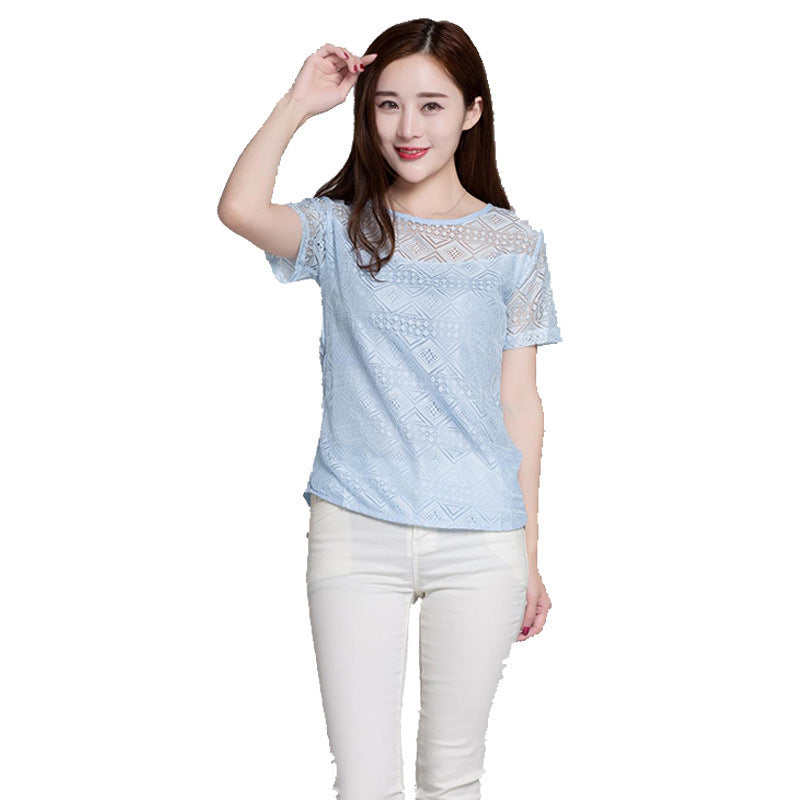 Lace openwork bottoming shirt