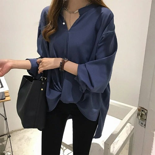 Chiffon long sleeve shirt