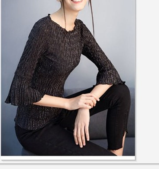 Middle sleeve bottoming shirt