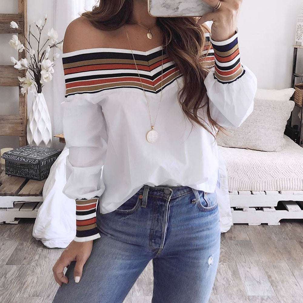 Printed knitted panel shirt