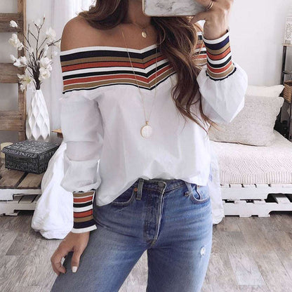 Printed knitted panel shirt