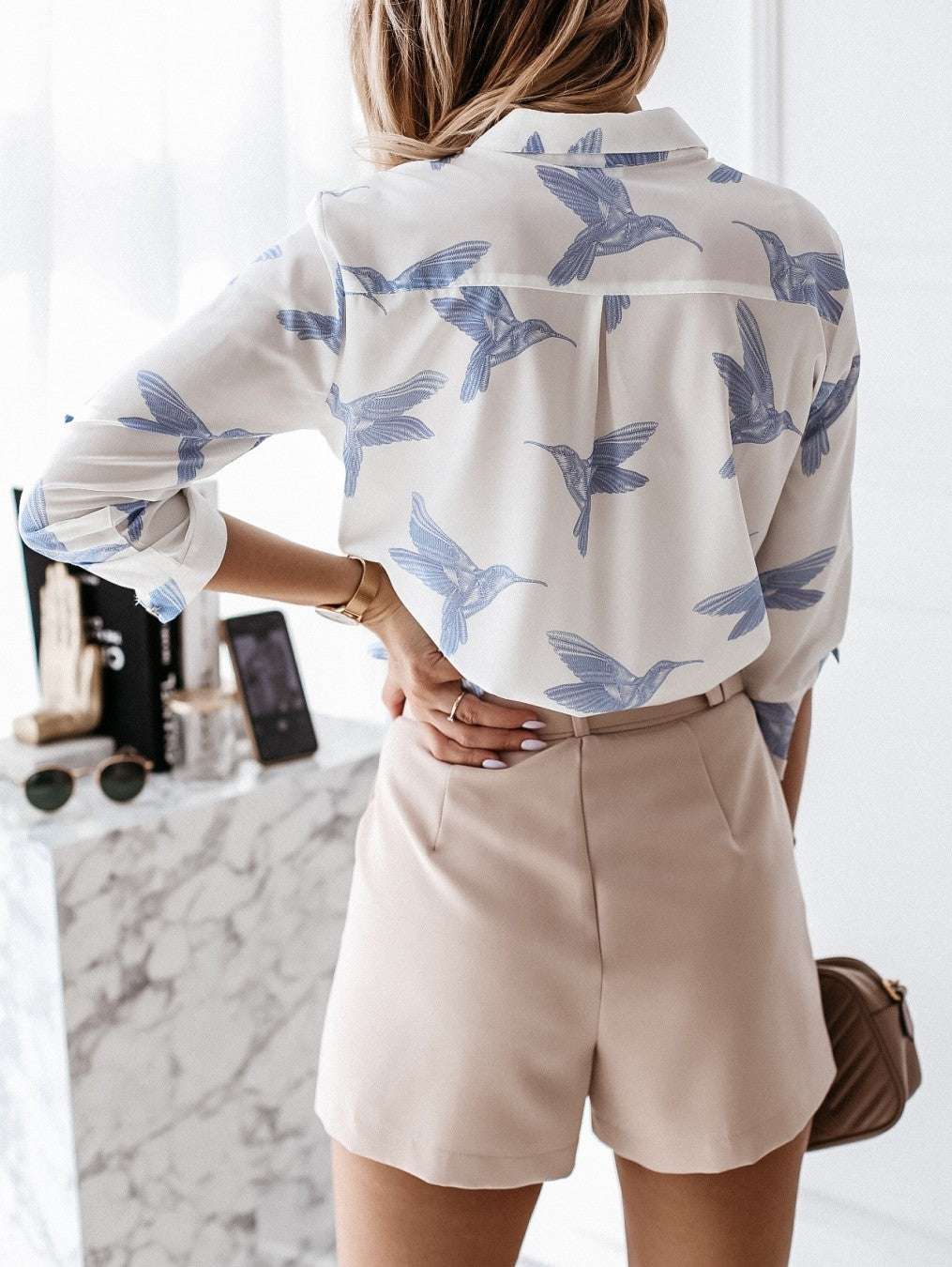 Long sleeve printed shirt