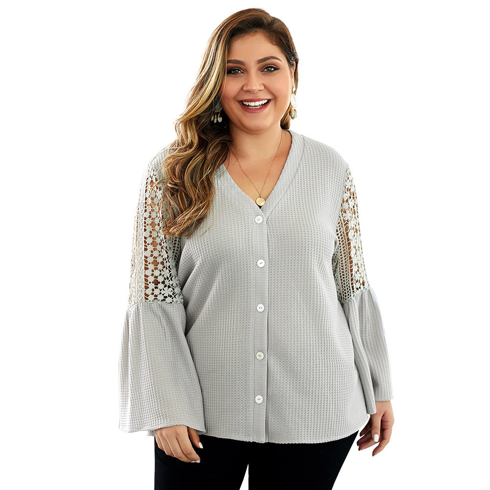 Women's solid color sweater shirt