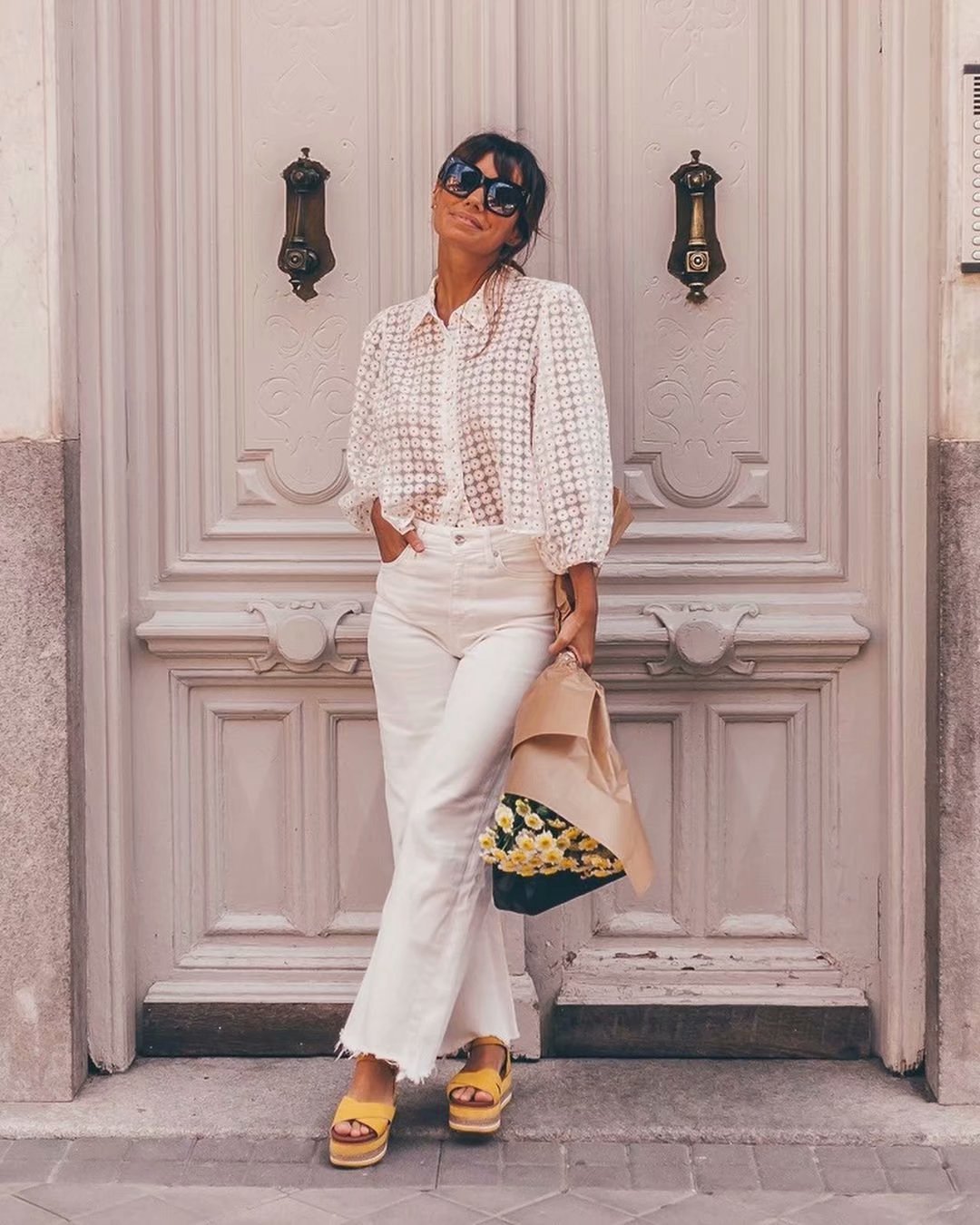 Sheer print tulle top shirt