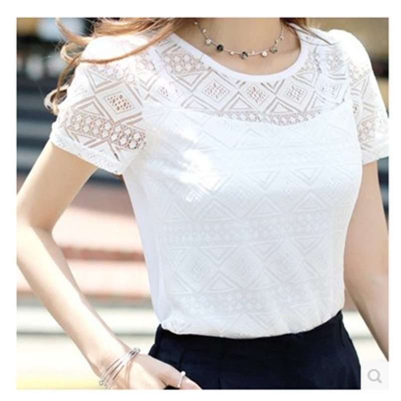 Lace openwork bottoming shirt