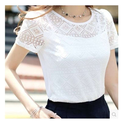 Lace openwork bottoming shirt