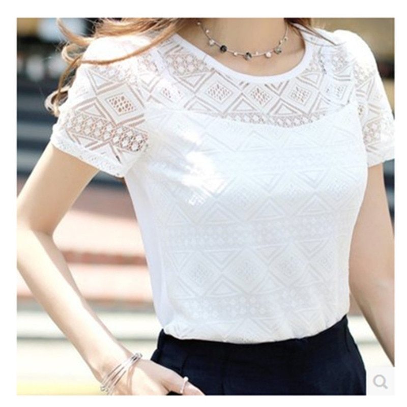Lace openwork bottoming shirt