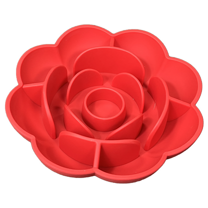 New Portable Dog Bowl Pet Feeder Licking Silicone Dog Bowl Slow Feeder Flower