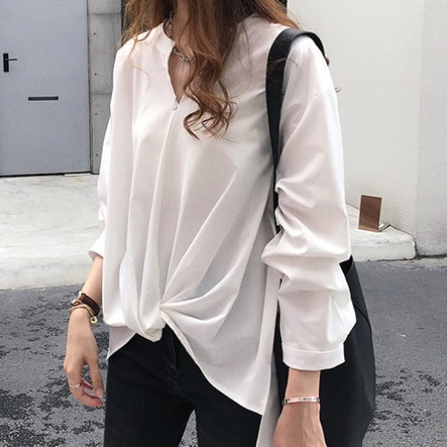 Chiffon long sleeve shirt