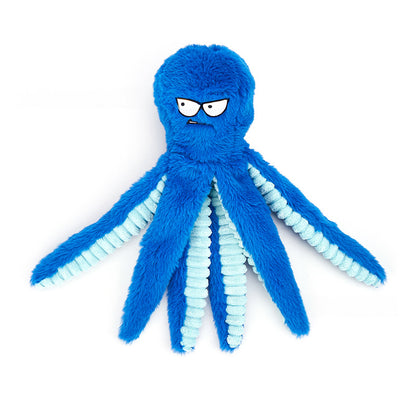 Octopus - shaped indestructible plush dog toy, squeaky & bite - resistant, pet toy supplies