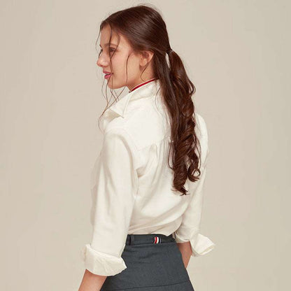 Stylish white long sleeve shirt