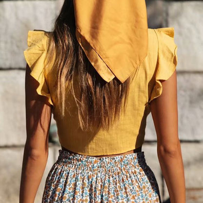 Cotton and knotted shirt