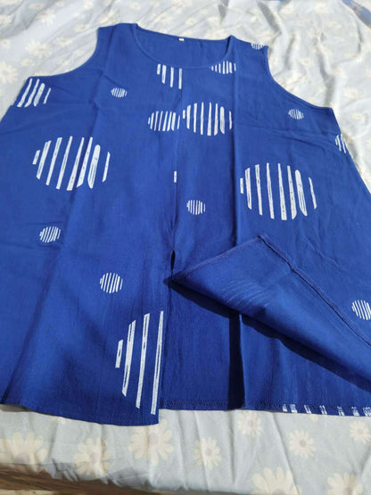 Casual sleeveless circle shirt