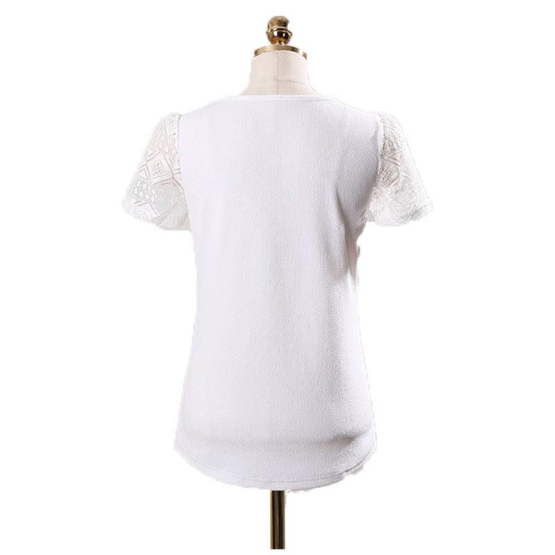 Lace openwork bottoming shirt