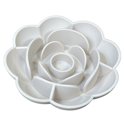 New Portable Dog Bowl Pet Feeder Licking Silicone Dog Bowl Slow Feeder Flower