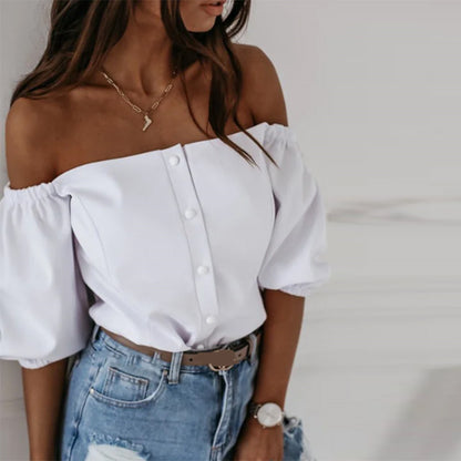 Top lantern lantern sleeve shirt