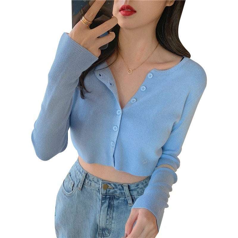 V-neck sweater bottoming shirt
