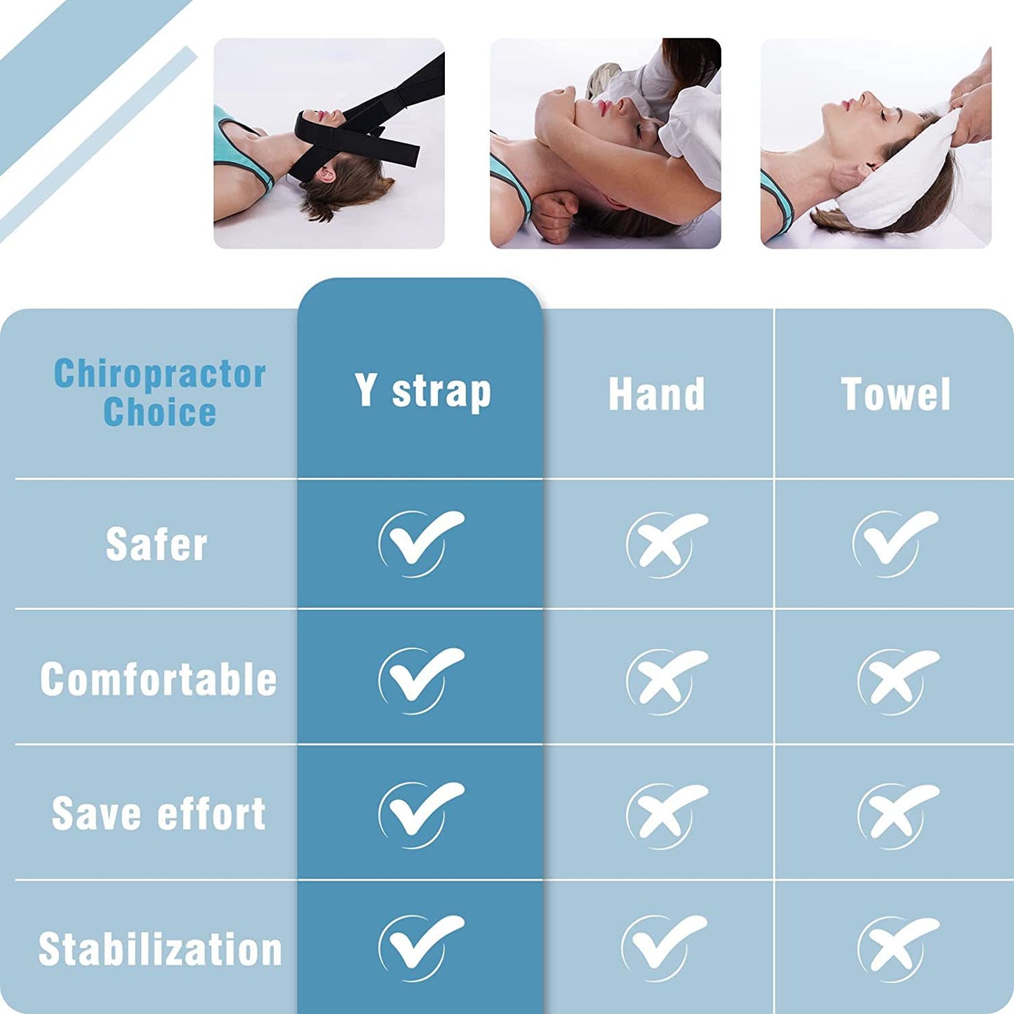 Y-shaped strap spinal massage decompression traction belt hanging neck stretching suspension type neck protection belt chin pad