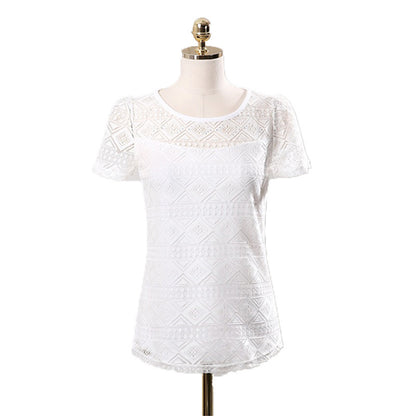 Lace openwork bottoming shirt