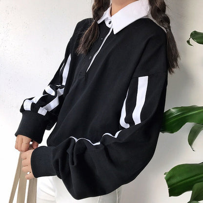 Polo collar student bottoming shirt