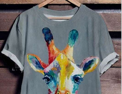 Giraffe print T-shirt