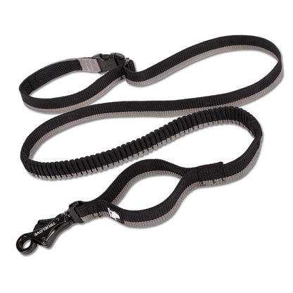 Pet dog leash with elastic cushioning suitable for outdoor activities such as running and waist tying