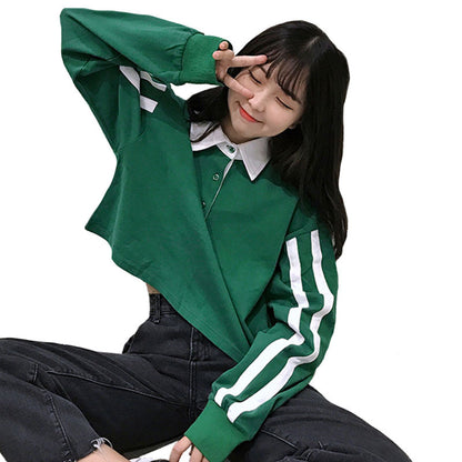 Polo collar student bottoming shirt