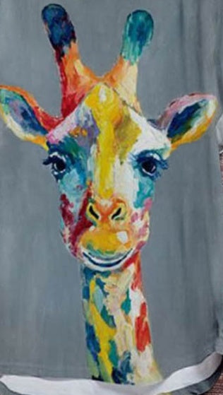 Giraffe print T-shirt