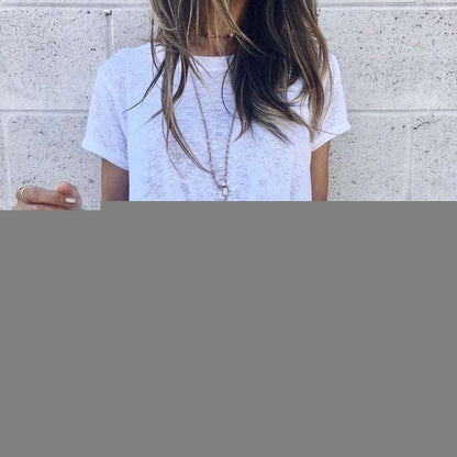 Irregular crossover blouse T-shirt