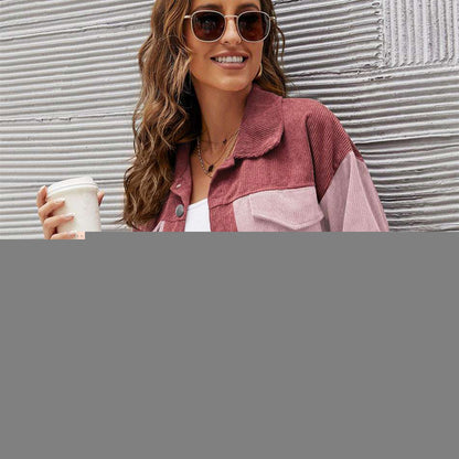 Corduroy Single-breasted Casual Shirt