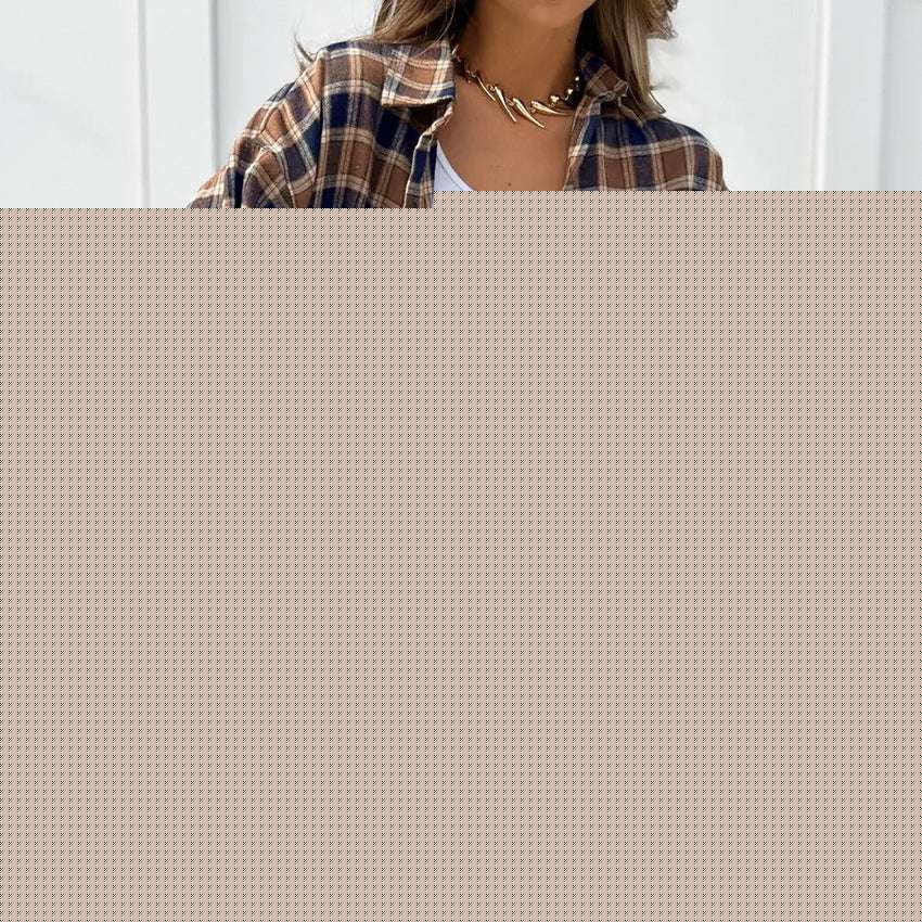 Fashion Plaid Shirt Loose Plaid