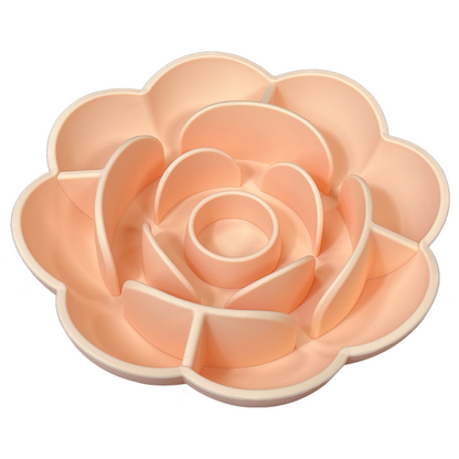 New Portable Dog Bowl Pet Feeder Licking Silicone Dog Bowl Slow Feeder Flower