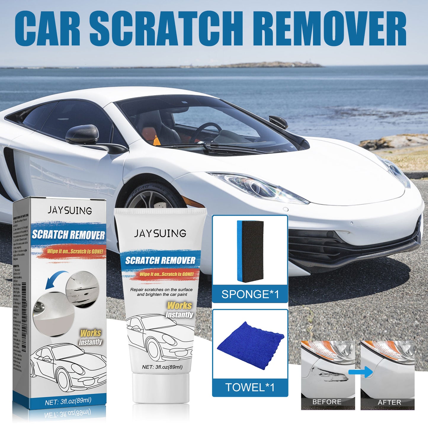 Car Scratch Repair Cream, Car Scratch Repair, Paint Finishing Polishing Renovation And Maintenance Care Cream