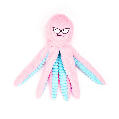 Octopus - shaped indestructible plush dog toy, squeaky & bite - resistant, pet toy supplies