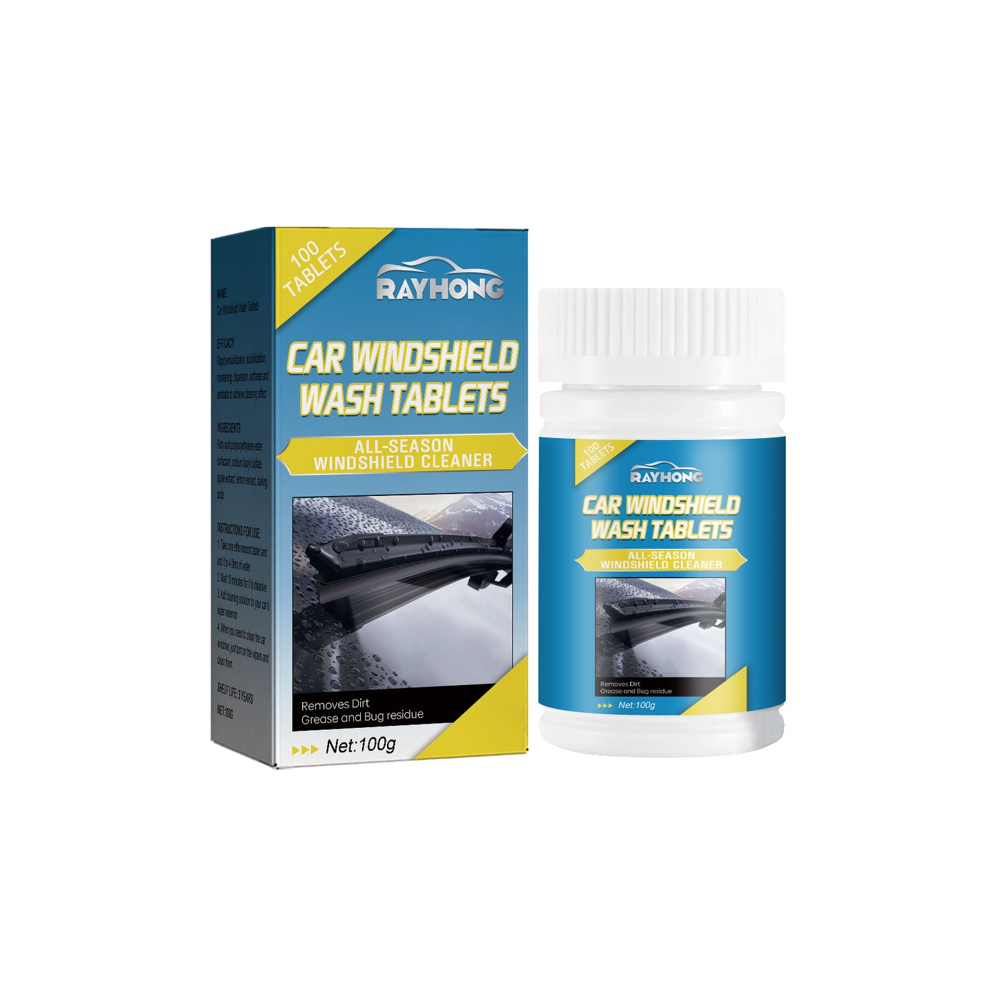 Car Windshield Cleaner, Car Glass Rearview Mirror Cleaning Oil And Removal Fog Cleaner